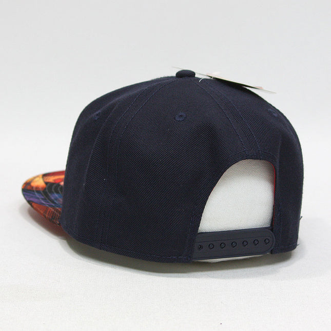 Superman Logo and Sublimated Flat Brim Adjustable Snapback Baseball Cap