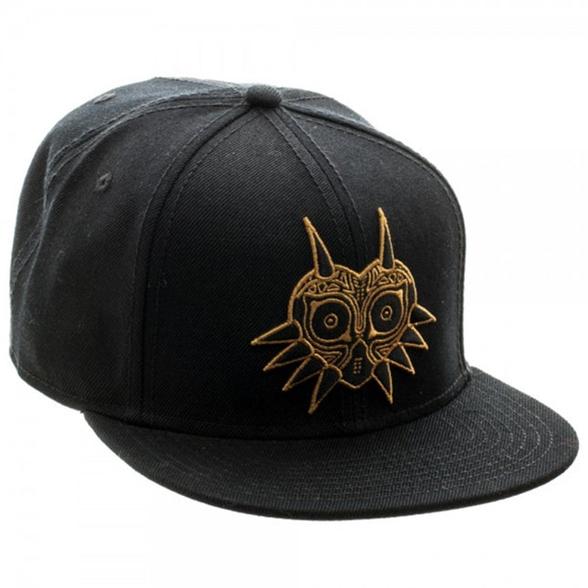 Nintendo Zelda Majoras Mask Black Snapback Flat Brim Baseball Cap