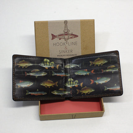 Hook Line & Sinker Wildlife Resources Leather Fish Wallet