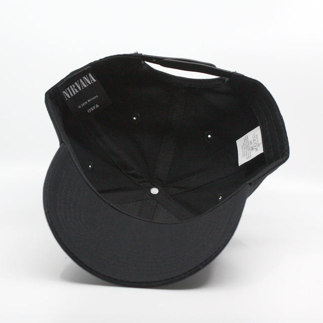 Nirvana Unisex 3D Hi-Build Text Logo Baseball Cap