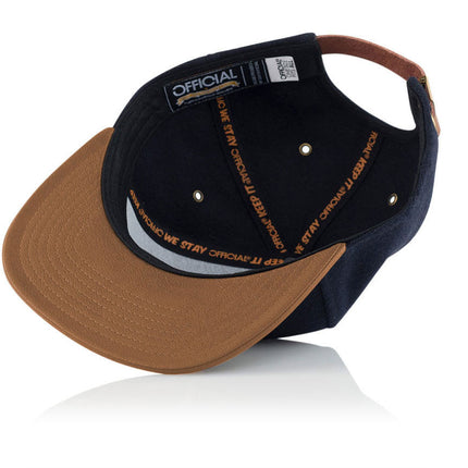 Resort Wear All Wool with Suede Flat Visor Adjustable Strap Back Baseball Cap