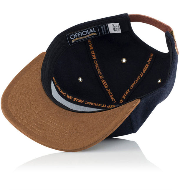 Resort Wear All Wool with Suede Flat Visor Adjustable Strap Back Baseball Cap
