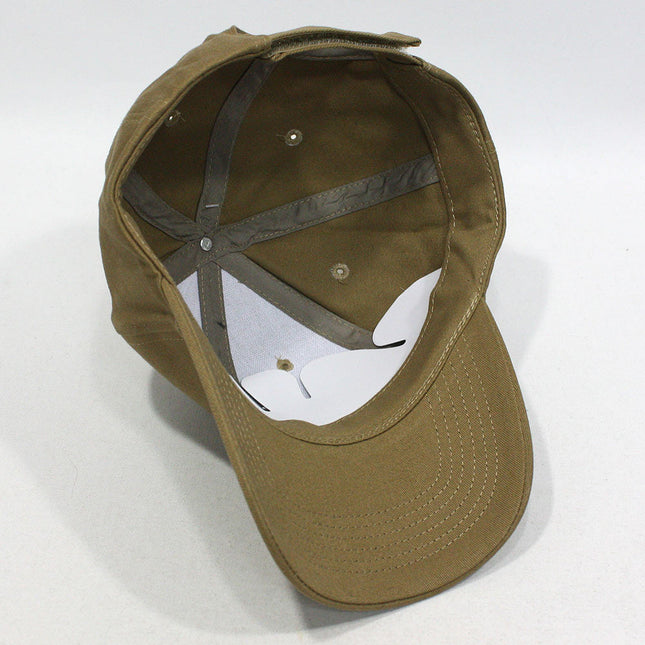 Embroidered Sheepdog and Sheep Low Profile Baseball Cap - Coyote Brown