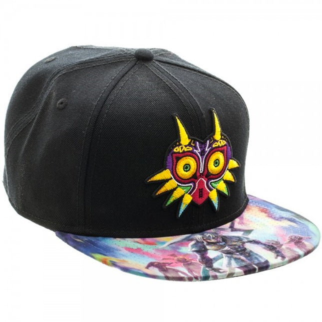 Nintendo Zelda Majoras Mask Sublimated Flat Brim Snapback Baseball Cap