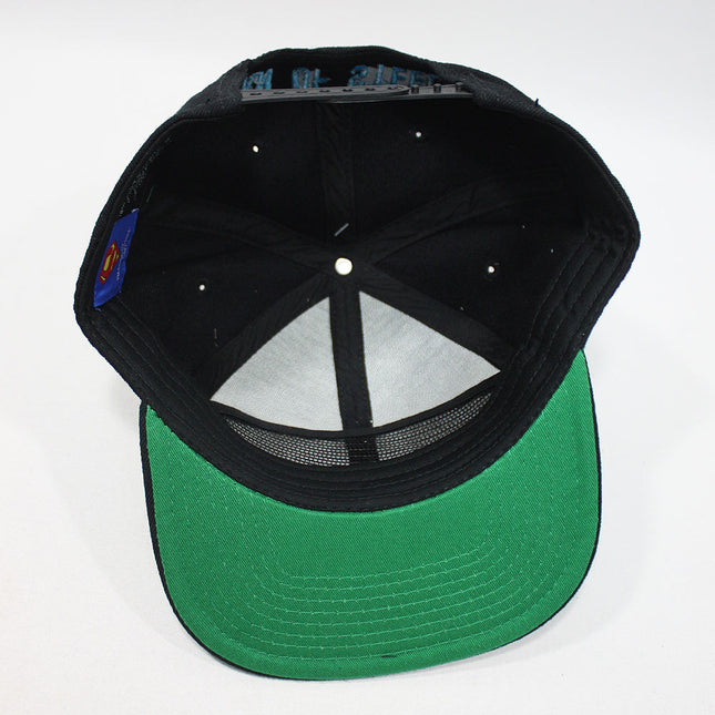Superman Acrylic Logo Flat Brim Adjustable Snapback Baseball Cap