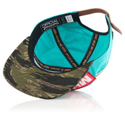 MHC + D Multi Patches Adjustable Leather Strap Back Baseball Cap