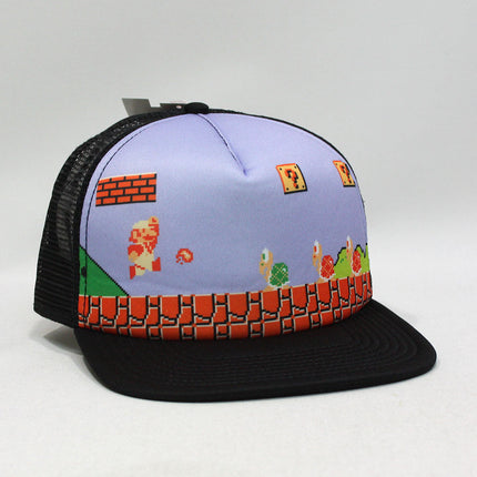 Nintendo Super Mario Flat Brim Trucker Snapback Baseball Cap