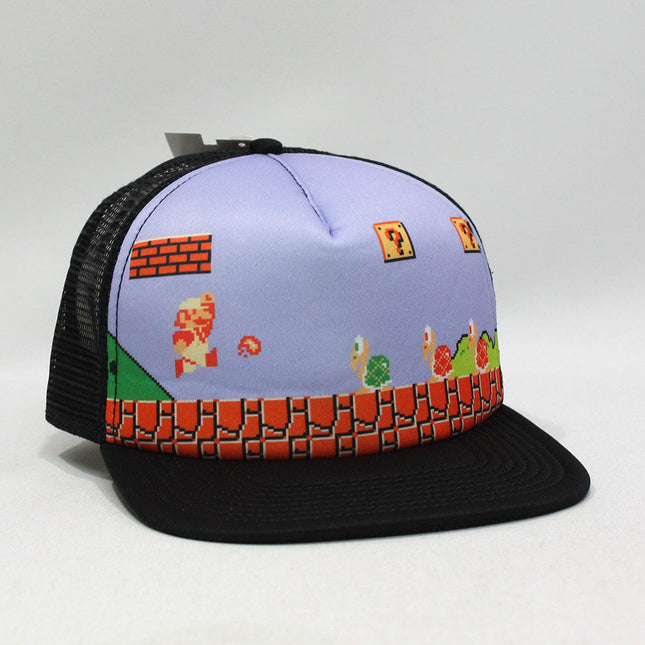 Nintendo Super Mario Flat Brim Trucker Snapback Baseball Cap