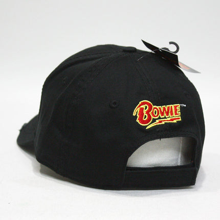 David Bowie Flash Logo Velcro Adjustable Vintage Frayed Distressed Baseball Cap
