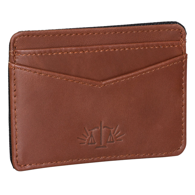 Gentlemen's Hardware Leather Slim Card Case Holder  Charcoal Gray/Leather