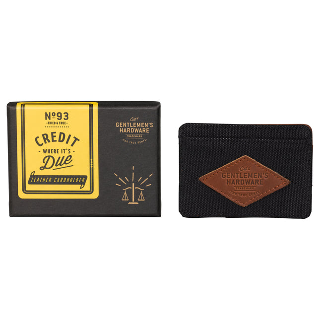 Gentlemen's Hardware Leather Slim Card Case Holder  Charcoal Gray/Leather