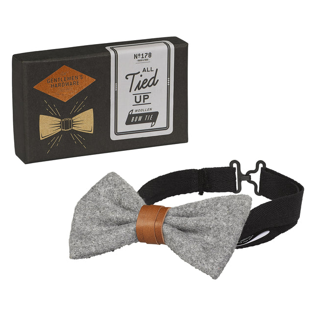 Gentlemen's Hardware Woollen Bow Tie - Gray