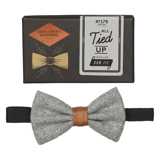 Gentlemen's Hardware Woollen Bow Tie - Gray