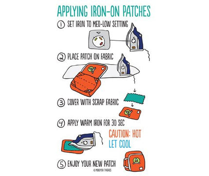 Head North Embroidered Sew or Iron-on Backing Patch