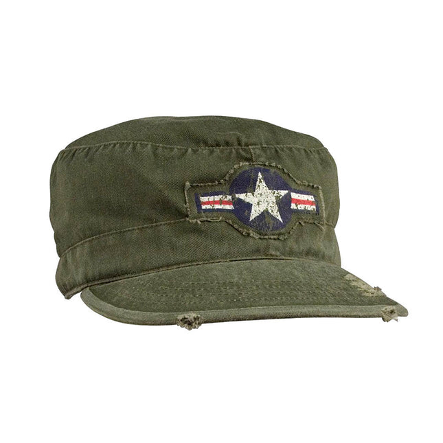 Vintage Air Corps Distressed Fatigue Military Combat Cadet Cap