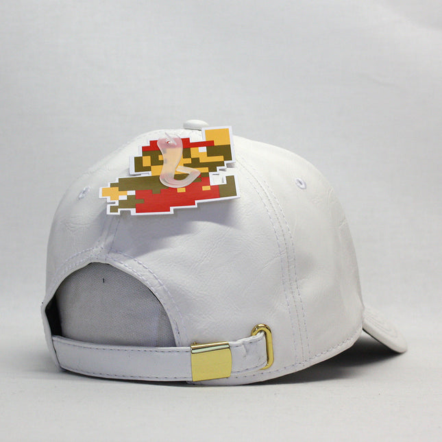 Nintendo Super Mario Jumping Icon Metal PU Leather Adjustable Baseball Dad Hat