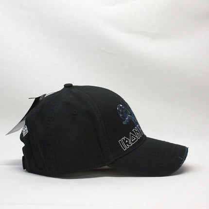 Iron Maiden Different World Distressed Velcro Adjustable Baseball Cap