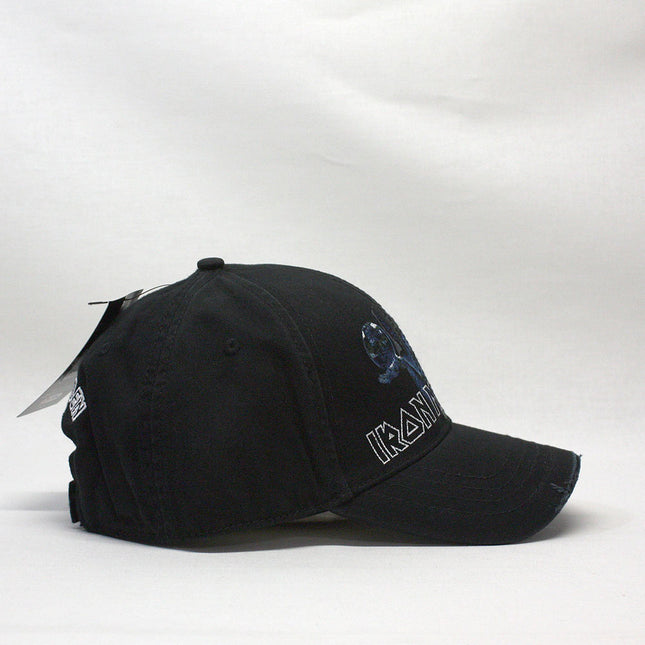 Iron Maiden Different World Distressed Velcro Adjustable Baseball Cap