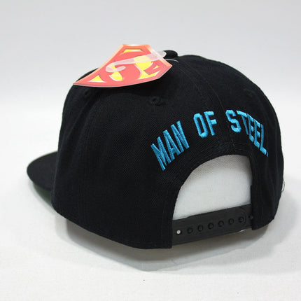Superman Acrylic Logo Flat Brim Adjustable Snapback Baseball Cap