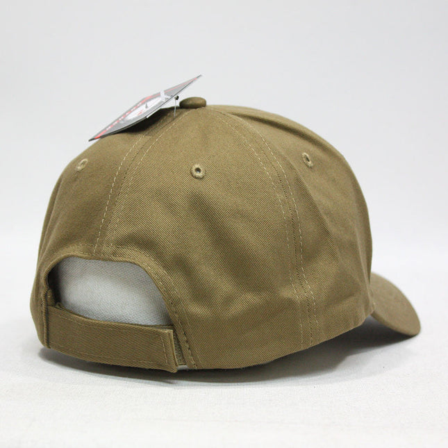 Embroidered Sheepdog and Sheep Low Profile Baseball Cap - Coyote Brown