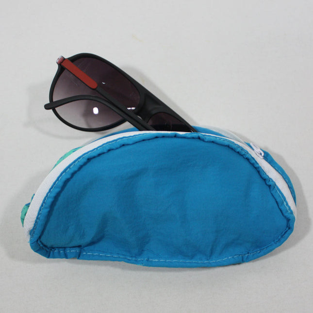 Cap Sac Adjustable Cap with Pocket Tri Angles Blue Turquoise