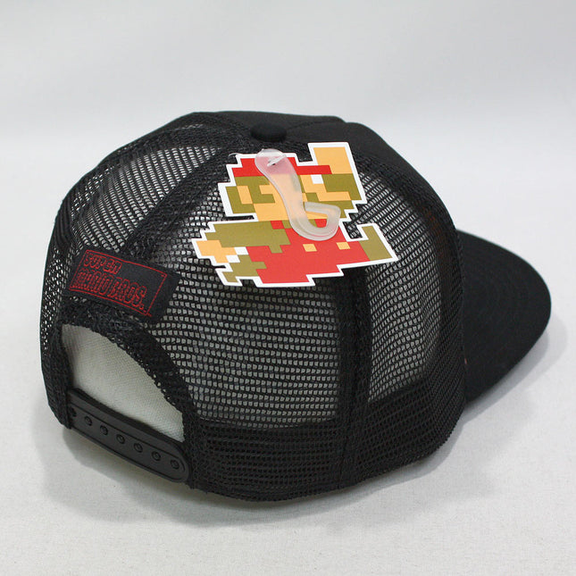 Nintendo Super Mario Black Flat Brim Trucker Snapback Baseball Cap