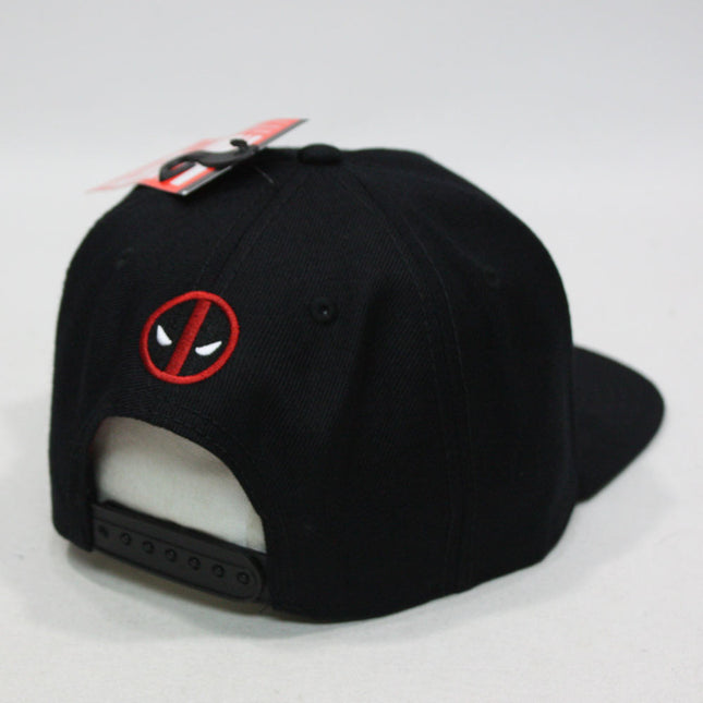 Marvel Kawaii Deadpool Embroidered Flat Brim Snapback Adjustable Baseball Cap