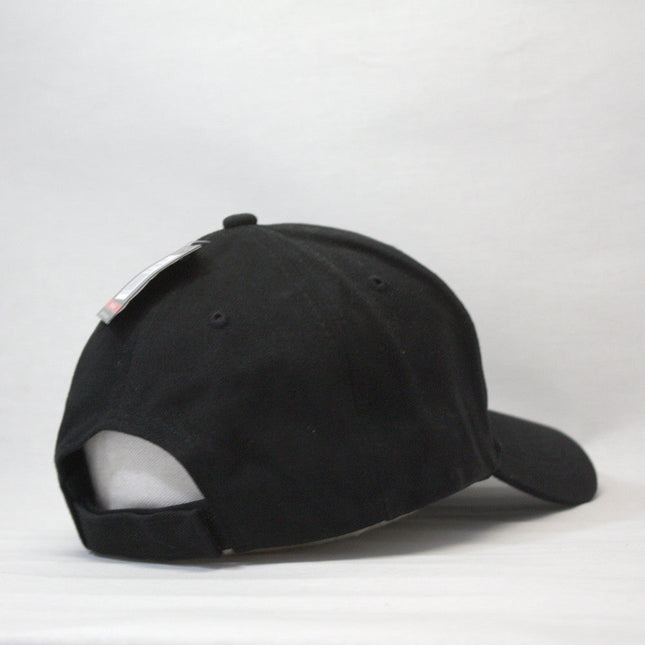 Vintage Red Line US Flag Cotton Adjustable Baseball Cap Black