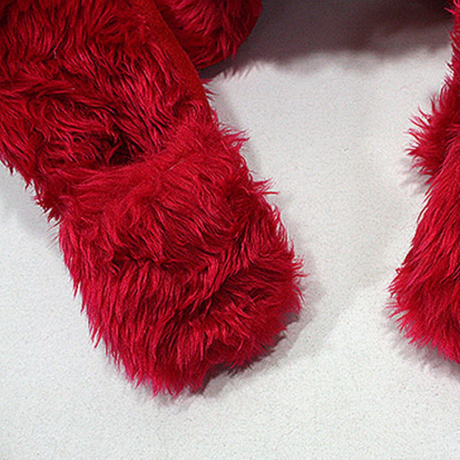 Sesame Street Elmo Juniors Red Winter Hat with Gloves Snood