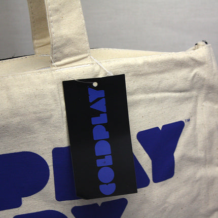 Coldplay Fuzzy Man ETIAW Cotton Tote Bag with Zip Top