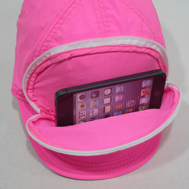 Cap Sac Adjustable Cap with Pocket - Neon Pink