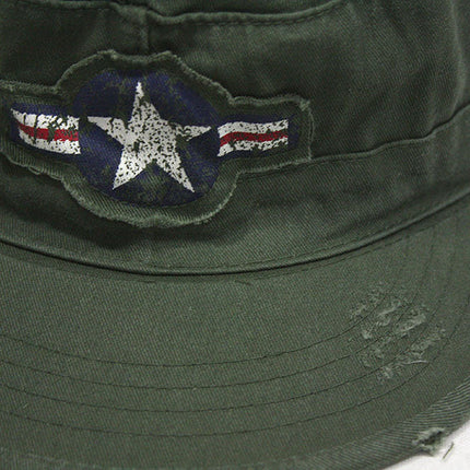 Vintage Air Corps Distressed Fatigue Military Combat Cadet Cap