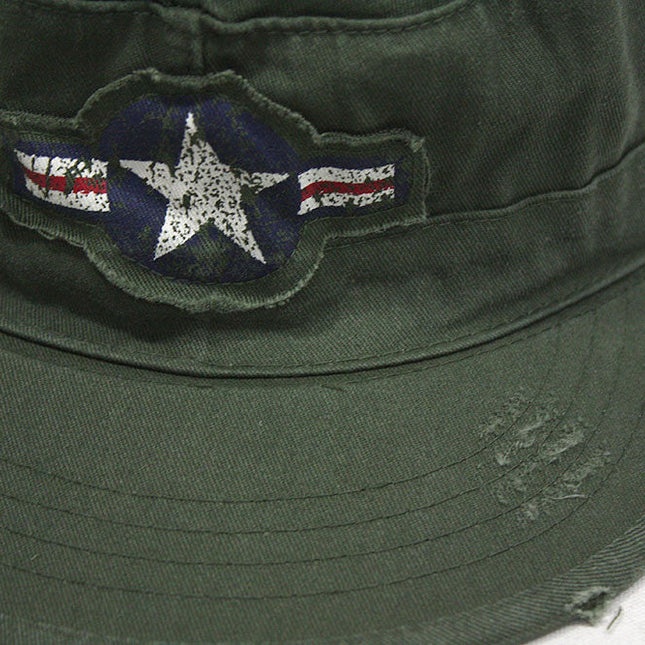 Vintage Air Corps Distressed Fatigue Military Combat Cadet Cap