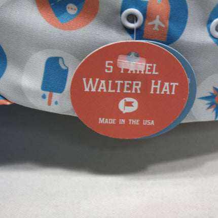 Button Vintage Style Brim Camper