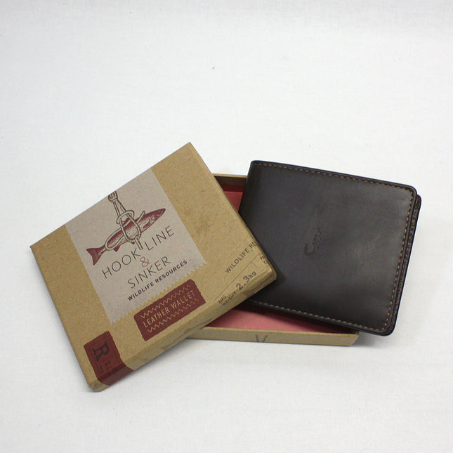 Hook Line & Sinker Wildlife Resources Leather Fish Wallet