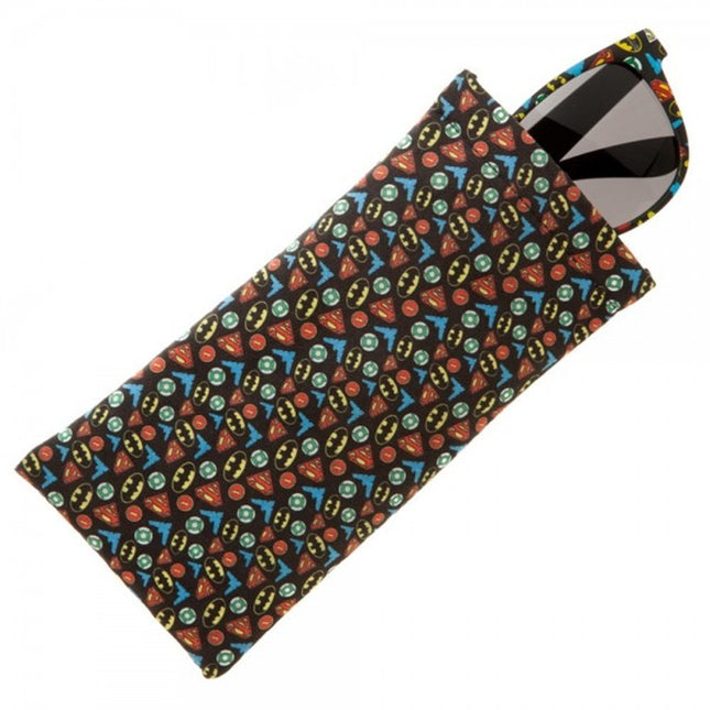 DC Comics All Logo Patterned Sunglasses w/ Case