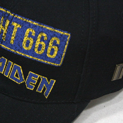 Iron Maiden The Trooper, Flight 666 Distressed Velcro Adjustable Baseball Cap