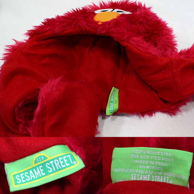 Sesame Street Elmo Juniors Red Winter Hat with Gloves Snood