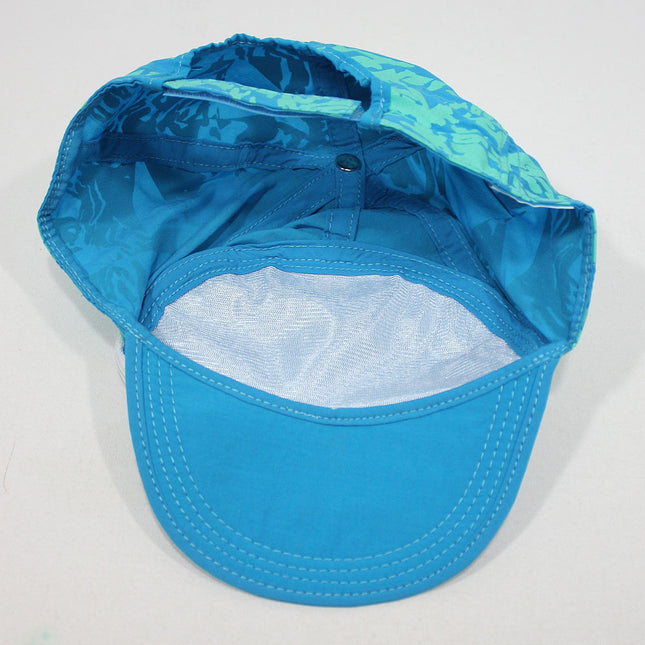 Cap Sac Adjustable Cap with Pocket Tri Angles Blue Turquoise
