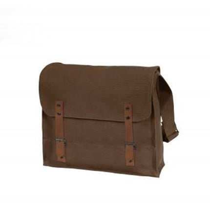 Canvas Medic Cross Body Messenger Bag - Brown