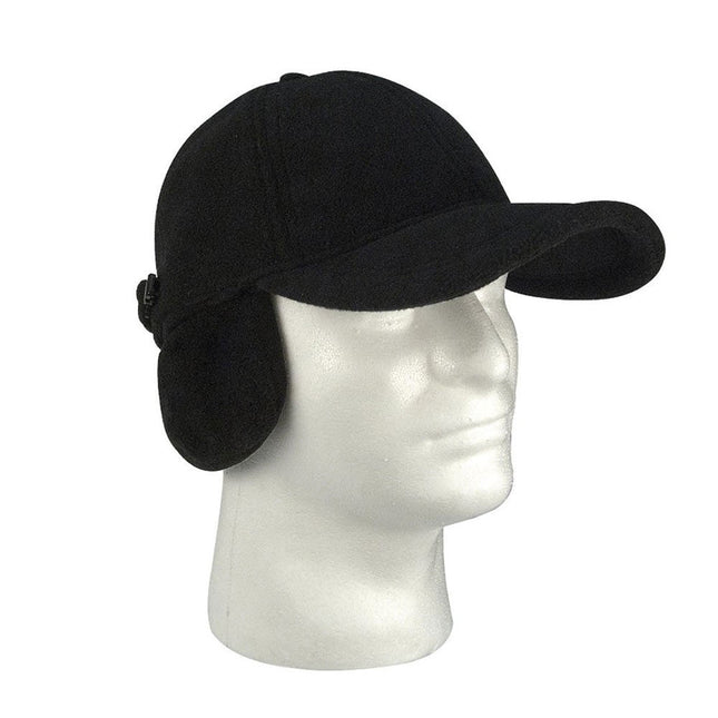 Fleece Low Profile Adjustable Baseball Cap w/ Earflaps