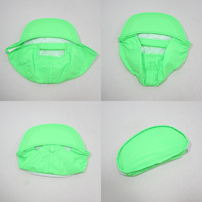 Cap Sac Adjustable Cap with Pocket  Neon Green