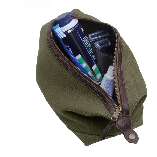 Canvas & Leather Tactical Travel Kit Pouch