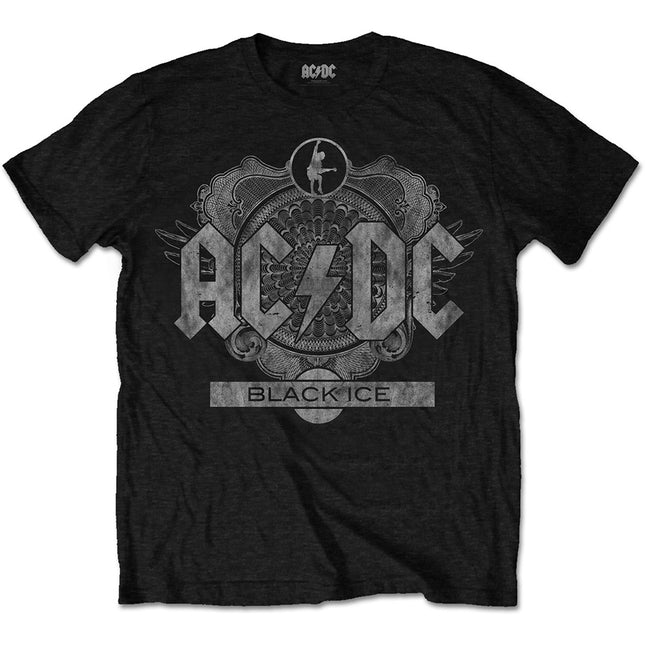 AC/DC Unisex Fashion Black Ice Tee Shirt - Black