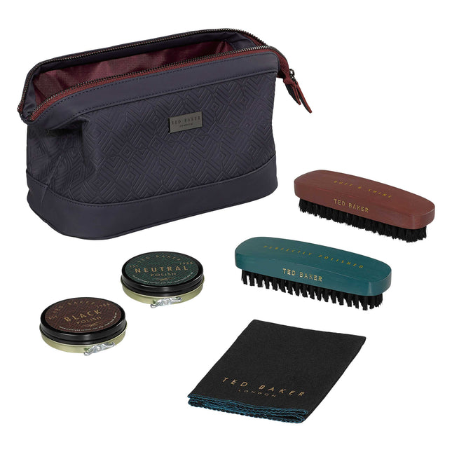 Ted Baker London Shoe Shine Care Kit Blue Cadet