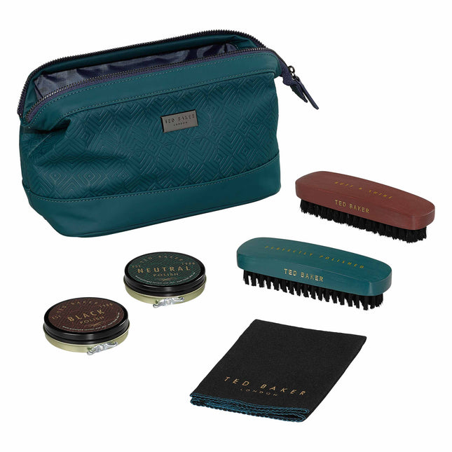 Ted Baker London Shoe Shine Care Kit Teal