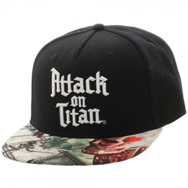 Attack on Titan Sublimated Bill Snapback Baseball Cap