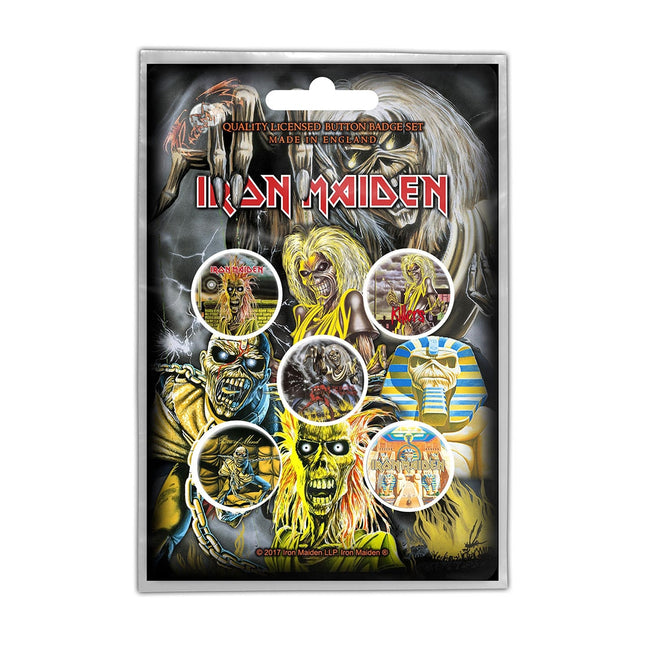 Iron Maiden Early Albums Button Mini Badge Pack