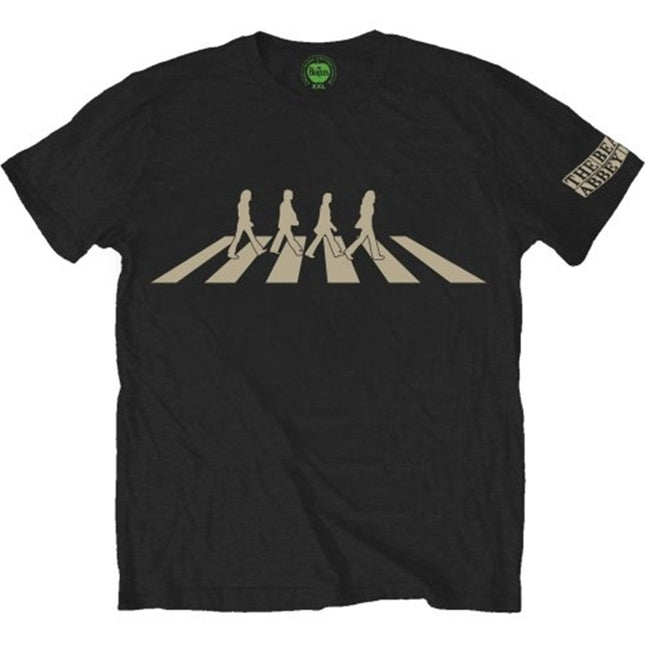 The Beatles Men's Abbey Road Silhouette Cotton Short Sleeves T Shirt Black
