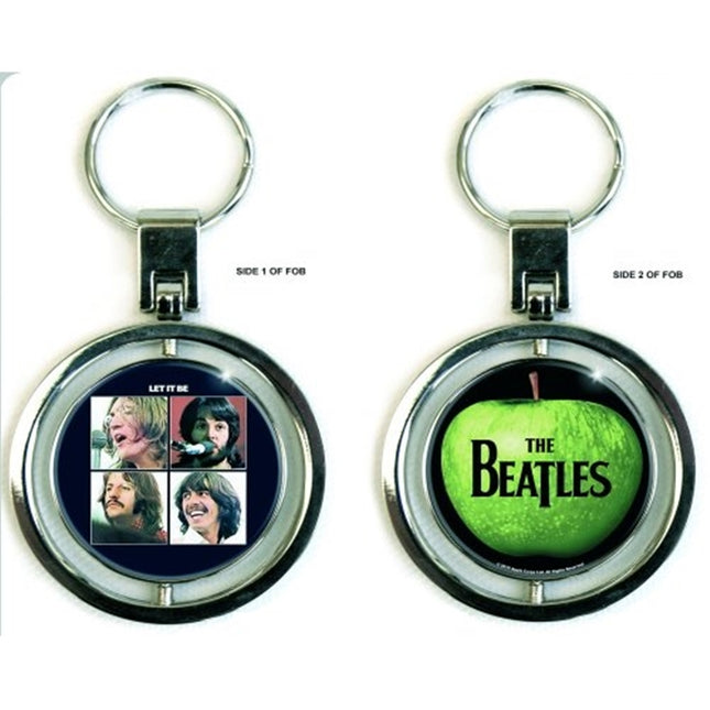 The Beatles Let it Be Two Sided Metal Key Chain Key Ring
